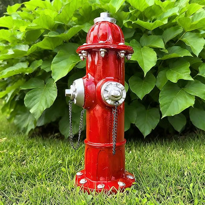 Teaeeno Fire Hydrant for Dogs,Resin Outdoor Statue for Small Dogs, Pee Post Aid & Delightful Outdoor Garden Decor, Dog Statue with Pee Post, Hand-Painted,Weather,Outdoor Ornament (Red)