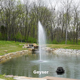 HALF OFF PONDS Floating Fountain, 1.75 HP Pond Aerator, 100 ft Cord, 14,800 GPH Water Pump, 11 Spray Patterns, Energy-Efficient, for Large Ponds, Lakes & Water Gardens