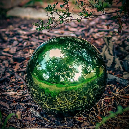 Trademark Innovations Gazing Mirror Ball - Stainless Steel (8", Green)