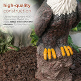 Alpine Corporation JUM582 27" Majestic Eagle on Rocks Garden Statue – Indoor Outdoor Patriotic Bird Sculpture, Durable Weather-Resistant MGO for Yard, Patio, Deck, Porch or Pathway