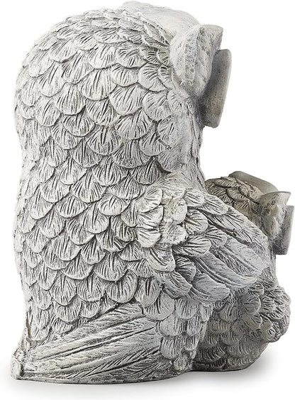 Roman Garden - Owl and Baby Statue, 8" H, Pudgy Pals Collection, Resin and Dolomite, Decorative, Garden Gift, Home Outdoor Decor, Durable, Long Lasting