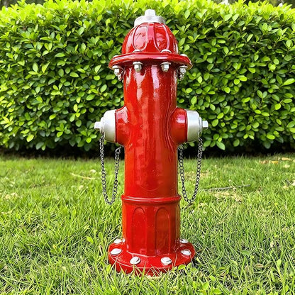 Teaeeno Fire Hydrant for Dogs,Resin Outdoor Statue for Small Dogs, Pee Post Aid & Delightful Outdoor Garden Decor, Dog Statue with Pee Post, Hand-Painted,Weather,Outdoor Ornament (Red)