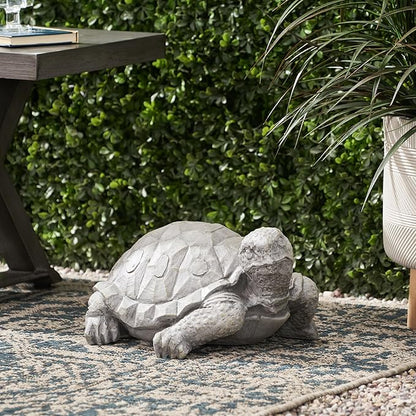 Turtle Decor, Outdoor Turtle Statue, Dark Gray, No Assembly Required