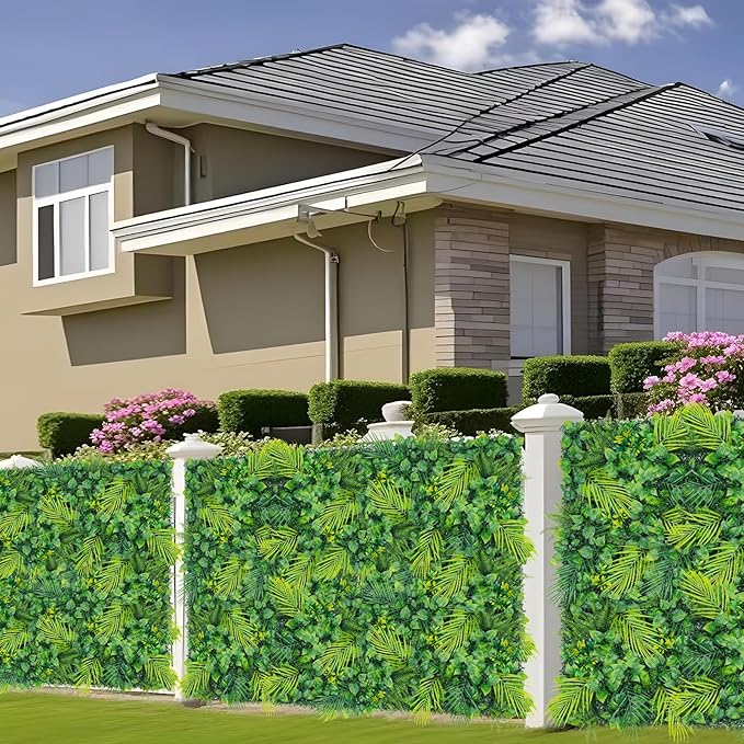 Grooy Artificial Grass Wall 40"x120"(33.33 SQFT), Boxwood Wall Panels UV-Protected Greenery Privacy Hedge Screen for Indoor Outdoor Patio Balcony, Party Garden Fence Decor