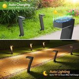 WdtPro Solar Lights Outdoor Pathway Lights, 6 Pack Upgraded Bright LED Outdoor Solar Light for Outside, IP65 Waterproof Solar Garden Light for Yard, Driveway, Walkway, Landscape, Patio Decor