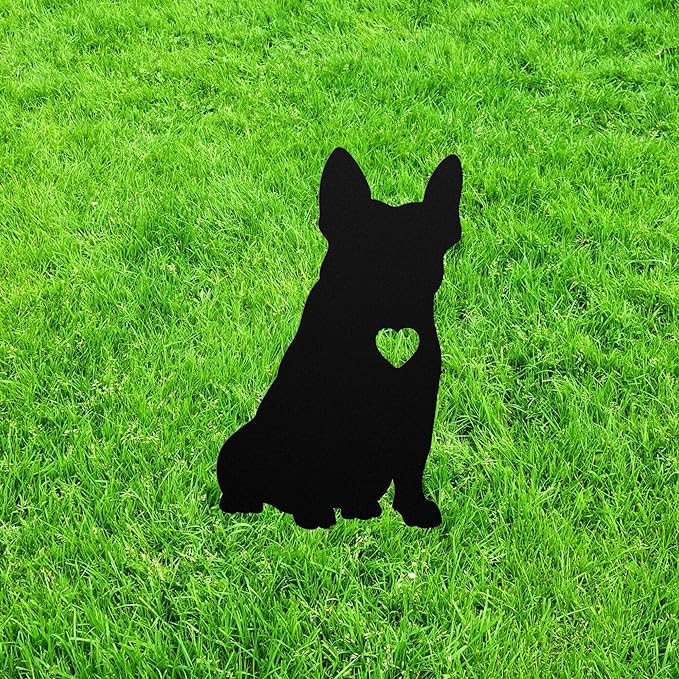 Personalized Frenchie Garden Statue Stake,Custom French Bulldog Outdoor Yard Art Decor,Memorial Remembrance Sculpture for Yard Garden Porch Lawn Grassland Park Farm Flowerpot Decor.