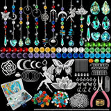 Sun Catcher Kits for Adults, 10 Sets DIY Suncatcher Arts and craft kits for adults Prism Crystal Suncatchers Indoor Window Hanging Ornaments Decor for Home Gifts for Mother Wife Daughter (Fairy)