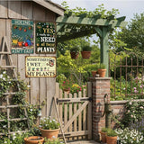 Rngmsi Vintage Garden Signs for Outside, Metal Funny Garden Signs Decorative Outdoor Yard Decorations, Gardening Gifts for Women Mothers Grandmas and Plant Lovers