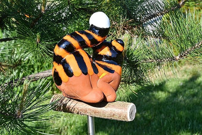 Ceramic Decoration for Garden and Yard | Outdoor Ornament with Stake | Happy Cat | GKW11