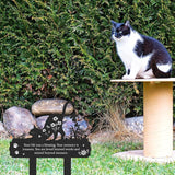 Rngmsi Grave Markers for Cemetery for Cat, Metal Grave Markers Yard Memorial Pet, Decorations for Cemetery for Loss of Cat Outdoors Garden Stake Decor (12 X 14.5 Inches)