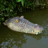 LUEUR Pond Floating Fake Alligator Head Decoy Crocodile Fake Head for Decorations Outdoor Pools Float Fake Gator Head Deterrent Ducks for Pond Decorations,Swimming Pool, Koi Pools