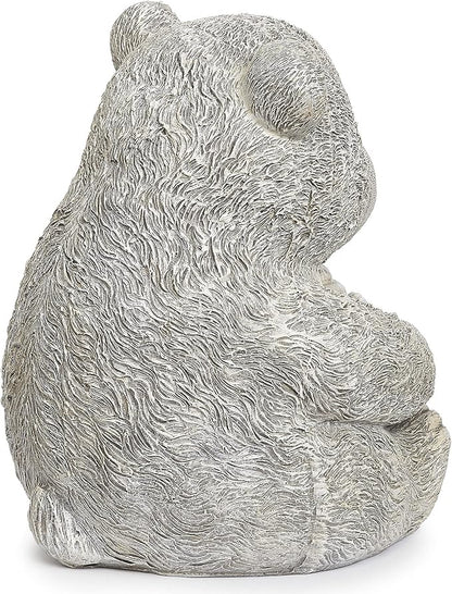 Roman Garden - Bear with Honey Statue, 7.75" H, Pudgy Pals Collection, Resin and Dolomite, Decorative, Garden Gift, Home Outdoor Decor, Durable, Long Lasting