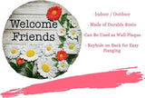 Spoontiques - Garden Décor - Welcome Friends Stepping Stone - Decorative Stone for Garden