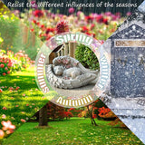 Solar Dog Garden Statues Outdoor Décor- Dog Figurines Solar LED Light Lawn Ornaments - Yard Decorations for Patio, Balcony, Backyard -Unique Birthday House Warming Gifts for Mom