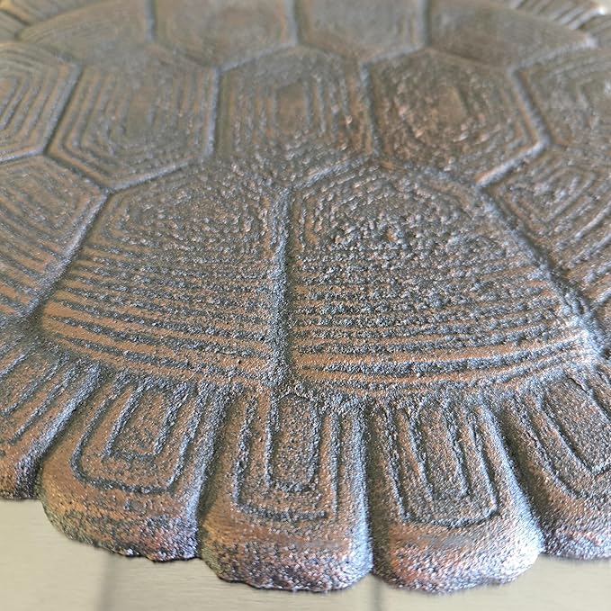 Turtle Stepping Stone Cast Iron Outdoor Yard and Garden Decor Bronze
