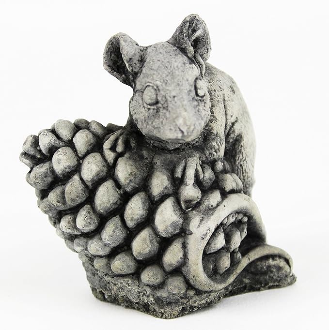 Mini Mouse Garden Statue Cement Figure Concrete Sculpture Mouse Cast Stone Figurines