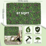 Greenery Grass Wall Boxwood Plant Roll: 80"x120"(67 SQFT) with UV Resistant Green Leaves Faux for Interior Wall, Greenery Backdrop,Garden and Indoor Outdoor Plant Panel Covering Privacy