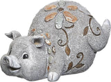 Roman Garden - Pebble Pig Statue, 6H, Garden Collection, Resin and Stone, Decorative, Garden Gift, Home Outdoor Decor, Durable, Long Lasting