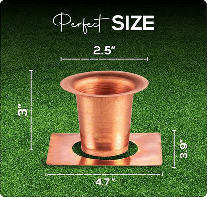 Copper Gutter Adapter with Rain Chain Hanger Clip for Decorative Chimes, Cups & Bells Serves as 2 Inch Rain Chain Installer for Downspout Outlet & Water Diverter for Gorgeous Fountain Display