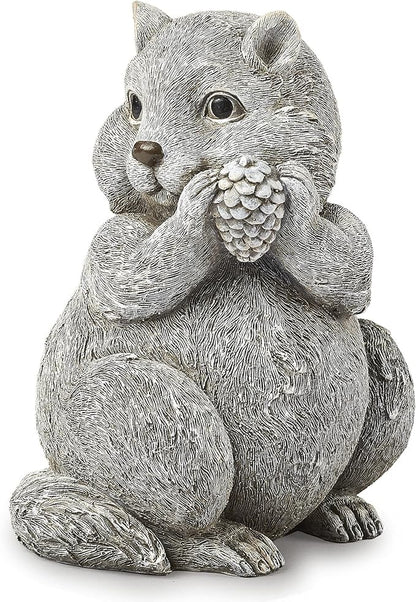 Roman Garden - Chipmunk Statue, 8.75" H, Pudgy Pals Collection, Resin and Dolomite, Decorative, Garden Gift, Home Outdoor Decor, Durable, Long Lasting
