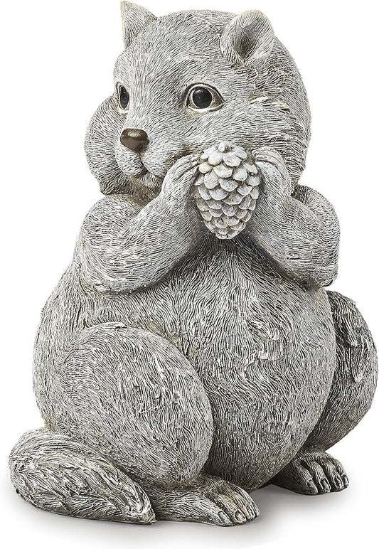 Roman Garden - Chipmunk Statue, 8.75" H, Pudgy Pals Collection, Resin and Dolomite, Decorative, Garden Gift, Home Outdoor Decor, Durable, Long Lasting