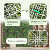 Greenery Grass Wall Boxwood Plant Roll: 48"x128"(43 SQFT) with UV Resistant Green Leaves Faux for Interior Wall, Greenery Backdrop,Garden and Indoor Outdoor Wall Panel Covering Privacy