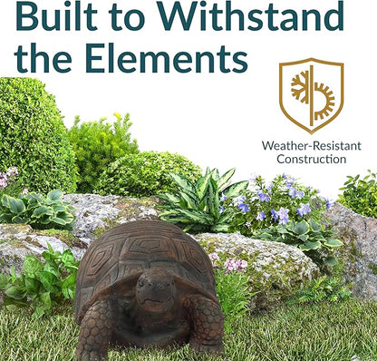 Sunnydaze Tanya the Garden Turtle Statue - Turtle Garden Decor for Yard, Lawn, Patio Décor – 20" x 12" Durable Poly-Concrete - Gift Idea