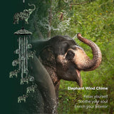 35" Elephant Wind Chimes for Outside, Elephant Wind Chimes Gifts for Mother's Day, Garden Decor for Outdoor Porch Patio Home Yard Decorations