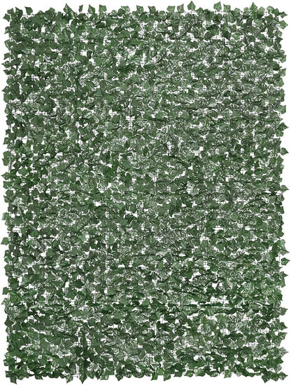 VEVOR Artificial Ivy Privacy Fence Screen, 96 x 72 in Faux Ivy Vine Leaf Hedges Fence, Greenery Privacy Fence with Strengthened Joint, Green Wall Decoration for Outdoor Garden, Yard, Balcony