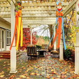 NOVWANG 2 Pcs Fall Windsocks, Scarecrows Pumpkins Wind Socks Autumn Windsocks Thanksgiving Outdoor Hanging Scarecrow Decorations for Home Farmhouse Garden Yard Decor