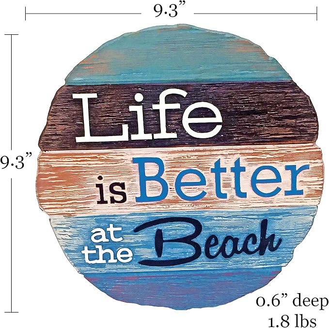 Spoontiques - Garden Décor - Beach Stepping Stone - Decorative Stone for Garden