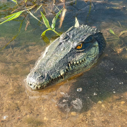 LUEUR Floating Alligator Head Garden Decor for Ponds & Pools – Realistic Crocodile Head Floating Ornament, Decorative Alligator Accent for Outdoor Water Features, Yard & Landscape Decoration