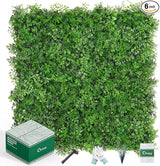Grooy 20"x20" Artificial Hedge Grass Wall, 6PCS Boxwood Panels, Greenery Backdrop Panles, UV Protected Privacy Fence Screen, Green Wall Decor for Outdoor Indoor Wedding Décor