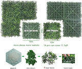 Bybeton Artificial Grass Backdrop Wall,10"x 10"(16Pcs) UV-Anti Boxwood Hedge Topiary Wall Panels for Indoor Outdoor Privacy Protected and Garden,Balcony,Privacy Fence Screen décor