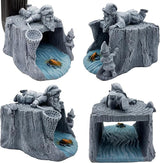 Funny Gnome Statue - Eco-Friendly Resin Outdoor Decor Sculpture, Gutter Diverter Rain, Downspout Extender, Splash Block, Decorative Gutter Extension, Perfect for 3x4 Downspouts