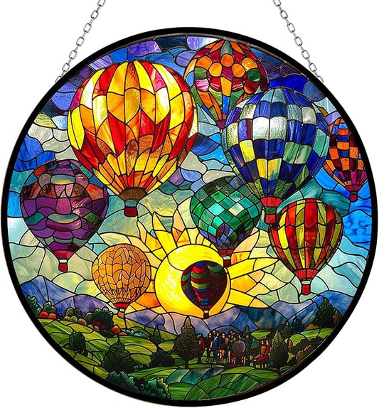 Gothic Dragon Stained Glass Window Hanging, Colorful Gothic Dragon Sun Catchers Glass Panel Blue Suncatcher Decor for Birthday for Women, Men, Wife, Aunt, and Mom 7.8 in