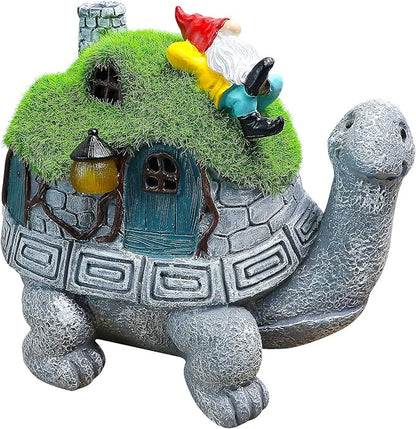SunGlee Solar Turtles for Outdoors Turtle Solar Light Garden Statue Cute Tortoise Garden Outdoor Decor for Patio Lawn Yard Gifts for Mom Grandma Housewarming Birthday