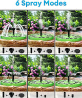 2.5W Solar Bird Bath Fountain – Upgraded Solar Pond Fountain with 6 Nozzles,Solar Fountain for Bird Bath, Pond, Garden Decor (Green)