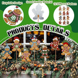 Zonon 12pcs Winter Garden Decorations Winter Snowflake Metal Planter Stakes for Patio Lawn Planter Pot Xmas Nutcracker Gingerbread Yard Stake Signs Outdoor Lawn Decor Party Favor(Gingerbread)