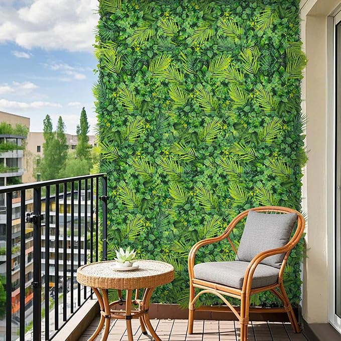 Grooy Artificial Grass Wall 40"x120"(33.33 SQFT), Boxwood Wall Panels UV-Protected Greenery Privacy Hedge Screen for Indoor Outdoor Patio Balcony, Party Garden Fence Decor