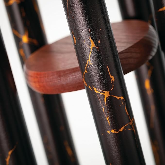 Woodstock Wind Chimes for Outside, Outdoor Decor, Garden and Patio Decor Chime, Large (34'') Gold Vein Wind Chime (DEGVL)