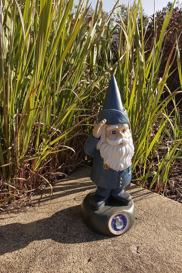 Red Carpet Studios Officially Licensed Military Garden Gnome, 13.25" Tall, United States Air Force