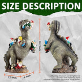 SOWSUN Dinosaur Gnomes Garden Statues Garden Decor Yard Decorations Outdoor, Patio, Yard, Lawn Ornaments Unique Housewarming Gifts for Women, Mom for Mothers Day
