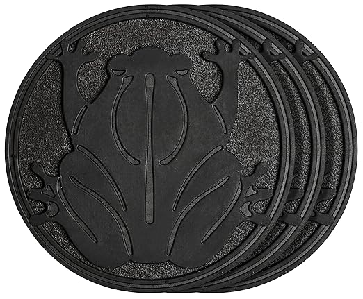 HF by LT Rubber Frog Garden Stepping Stone, 11-3/4 inches, Set of 3