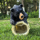 Decorative Gutter Downspout Extensions Statue,3" x 4" Downspout Extension Sculpture,Bear Decorative Rain Gutter Downspout Extension Figurine Decor Sculpture for Lawn Yard