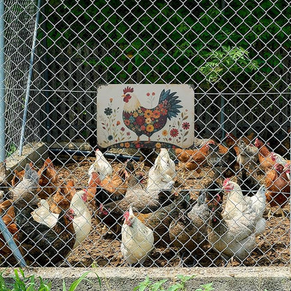 Funny Tin Signs Chicken Coop Decor Outdoor Vintage Rooster Gifts Yard-signs Decorative Signage For Farm and Garden 8×12 inches (J)