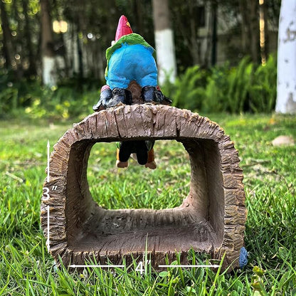 Decorative Gutter Downspout Extensions Statue,3" x 4" Downspout Extension Sculpture,Gnomes Decorative Rain Gutter Downspout Extension Figurine Decor Sculpture for Lawn Yard