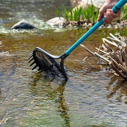 Aquascape Pond Shark Net, Skimming, Maintenance and Water Garden Tool, Extends 96-inch | 74005