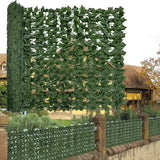 Artificial Ivy Privacy Fence Screen: 40"x 140"(39.2 SQFT) UV-Anti Faux Hedge Fence and Fake Ivy Vine Leaf Wall Panels for Indoor&Outdoor Green Backdrop, Garden Greenery Decor