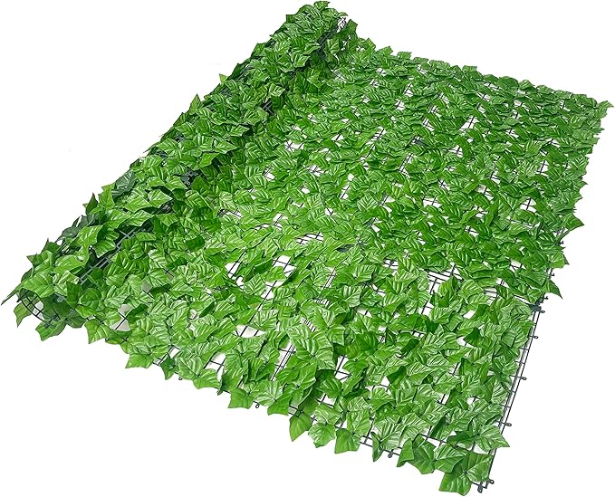 Bybeton 60" x 120" Artificial Ivy Privacy Fence Screen, UV Protected Faux Ivy Privacy Fence Roll, 50 Sq. Ft. Dense Greenery Wall Panels for Outdoor Patio, Garden, Balcony and Backyard Decor